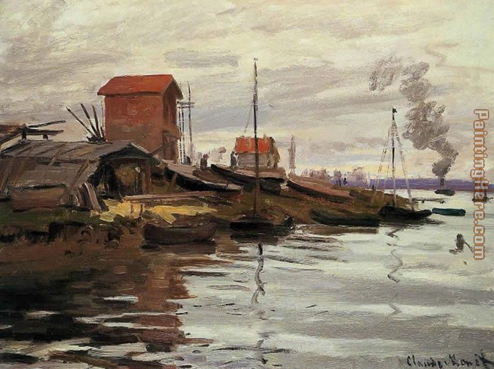 The Seine at Le Petit Gennevilliers painting - Claude Monet The Seine at Le Petit Gennevilliers art painting